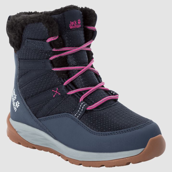 Jack Wolfskin Kids Polar Wolf Texapore High Waterproof Boots Dark Blue/Grey 390472IKB